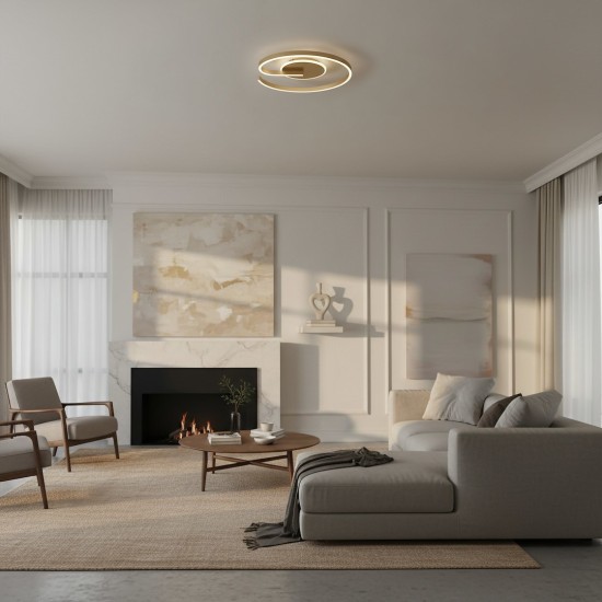 Πλαφονιέρα Οροφής LED Lorenzo Gold 22W 4000K Χρυσή Ø50 cm – ML1849 Πλαφονιέρα Οροφής LED Lorenzo Gold 22W 4000K Χρυσή Ø50 cm – ML1849