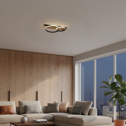 Φωτιστικό Οροφής LED ROWENA Μαύρο–Ξύλο 14W 4000K – Milagro ML1851