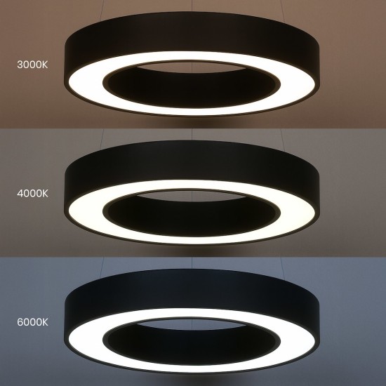 Κρεμαστό Φωτιστικό LED Union Μαύρο 40W 3CCT 3000K–4000K–6000K – Milagro ML1866