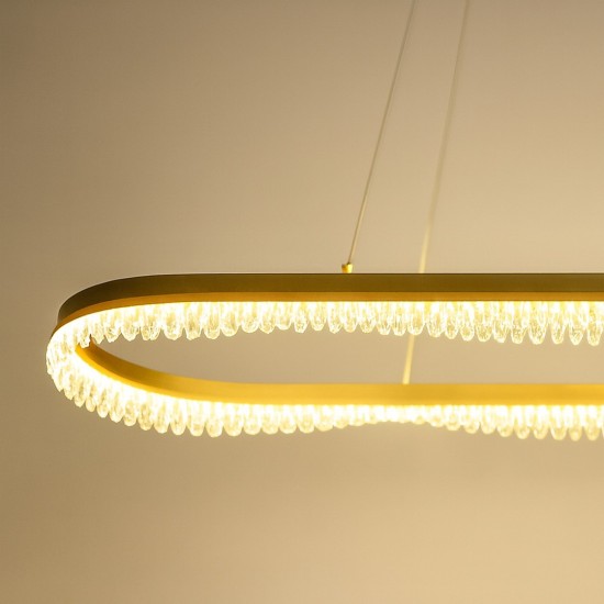 Κρεμαστό Φωτιστικό LED PRECIOSA 45W 4000K Χρυσό 120cm - Milagro ML1868