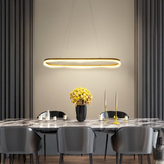 Κρεμαστό Φωτιστικό LED PRECIOSA 45W 4000K Χρυσό 120cm - Milagro ML1868