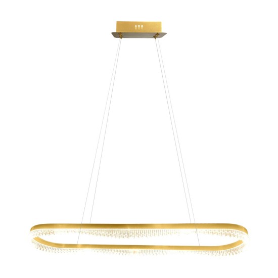 Κρεμαστό Φωτιστικό LED PRECIOSA 45W 4000K Χρυσό 120cm - Milagro ML1868