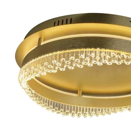 Πλαφονιέρα LED PRECIOSA 36W 4000K Χρυσή Ø43cm - Milagro ML1893