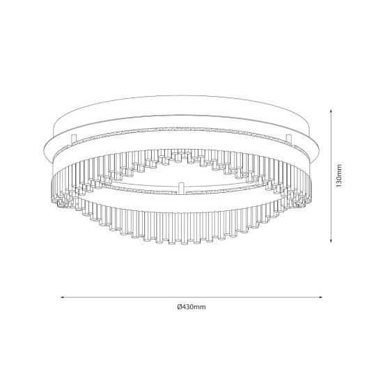 Πλαφονιέρα LED PRECIOSA 36W 4000K Χρυσή Ø43cm - Milagro ML1893