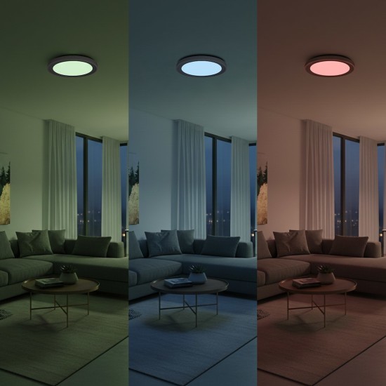 Πλαφονιέρα LED MELO RGBW 36W Ø39cm με Τηλεχειριστήριο