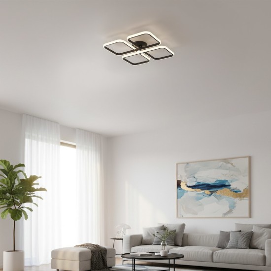 Φωτιστικό Οροφής Hidalgo Μαύρο LED 40W ML2057