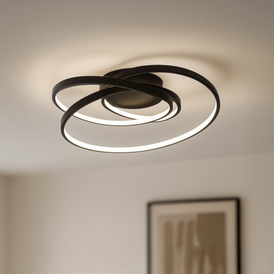 Φωτιστικό Οροφής TURNER LED 32W 1220lm 4000K Μαύρο