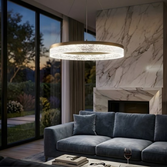Μοντέρνο Κρεμαστό Φωτιστικό LED GALA Gold 25W Χρυσό Μοντέρνο Κρεμαστό Φωτιστικό LED GALA Gold 25W Χρυσό