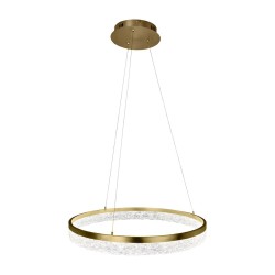 Μοντέρνο Κρεμαστό Φωτιστικό LED GALA Gold 25W Χρυσό