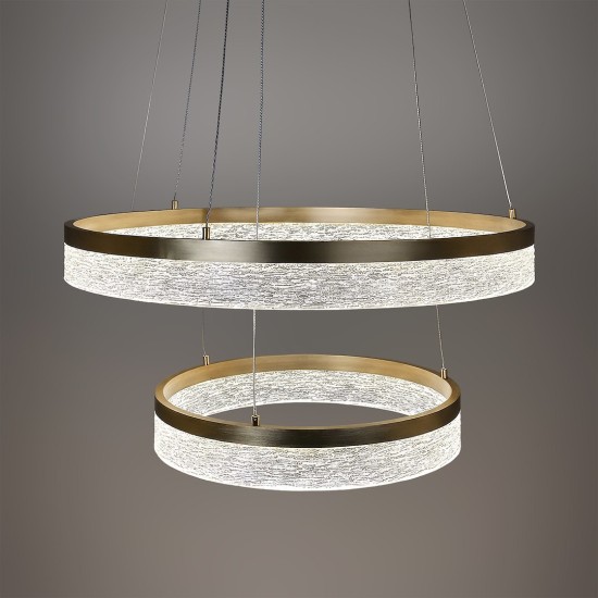 Μοντέρνο Κρεμαστό Φωτιστικό LED GALA Gold 54W Χρυσό