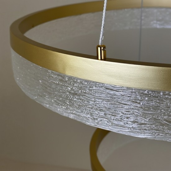 Μοντέρνο Κρεμαστό Φωτιστικό LED GALA Gold 54W Χρυσό