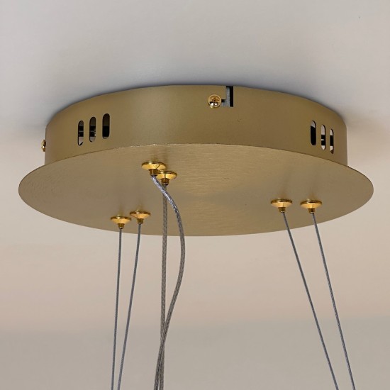 Μοντέρνο Κρεμαστό Φωτιστικό LED GALA Gold 54W Χρυσό