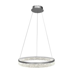 Μοντέρνο Κρεμαστό Φωτιστικό LED GALA Silver 25W Inox