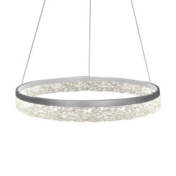 Μοντέρνο Κρεμαστό Φωτιστικό LED GALA Silver 25W Inox