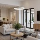 Μοντέρνο Κρεμαστό Φωτιστικό LED GALA Silver 25W Inox