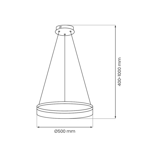 Μοντέρνο Κρεμαστό Φωτιστικό LED GALA Silver 25W Inox
