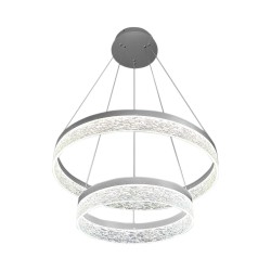 Μοντέρνο Κρεμαστό Φωτιστικό LED GALA Silver 54W Inox