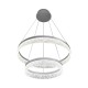 Μοντέρνο Κρεμαστό Φωτιστικό LED GALA Silver 54W Inox