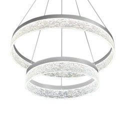 Μοντέρνο Κρεμαστό Φωτιστικό LED GALA Silver 54W Inox