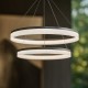 Μοντέρνο Κρεμαστό Φωτιστικό LED GALA Silver 54W Inox