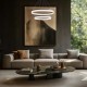 Μοντέρνο Κρεμαστό Φωτιστικό LED GALA Silver 54W Inox