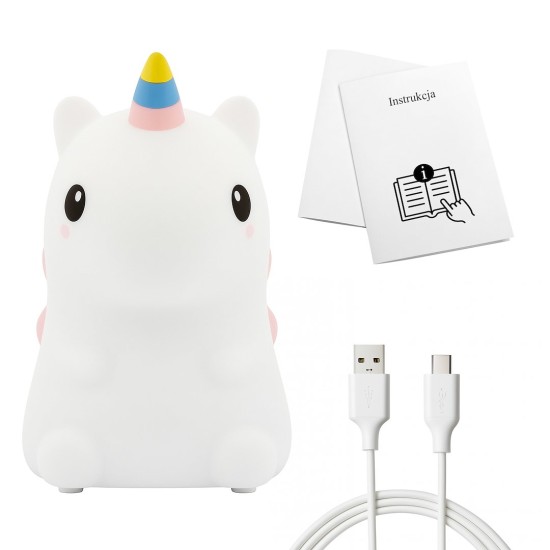 Παιδικό Φωτιστικό Νυκτός UNICORN LED RGB USB