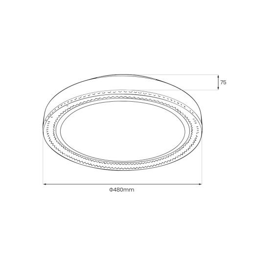 Πλαφονιέρα VIGO LED 36W Ø48cm 3600lm 4000K IP20 Λευκή Πλαφονιέρα VIGO LED 36W Ø48cm 3600lm 4000K IP20 Λευκή