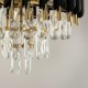 Κρυστάλλινη Πλαφονιέρα Cristal 5xE14 Μαύρο Χρυσό