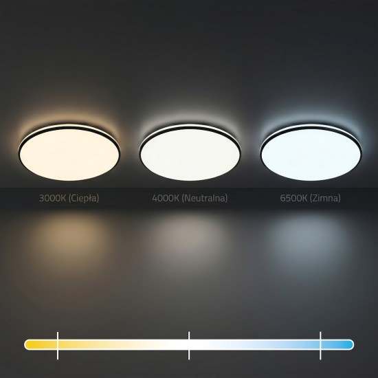Πλαφονιέρα LED HUGO 16W/24W/32W 3CCT IP54 Μαύρη Ø37cm - Milagro ML2566 Πλαφονιέρα LED HUGO 16W/24W/32W 3CCT IP54 Μαύρη Ø37cm - Milagro ML2566