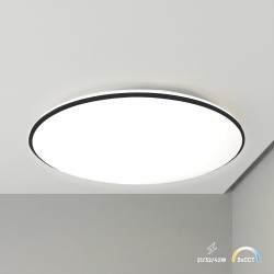 Πλαφονιέρα LED HUGO 21W/32W/42W 3CCT IP54 Μαύρη Ø45cm - Milagro ML2568