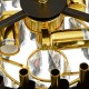 Κρυστάλλινο Πολύφωτο Cristal 7xE14 Μαύρο Χρυσό