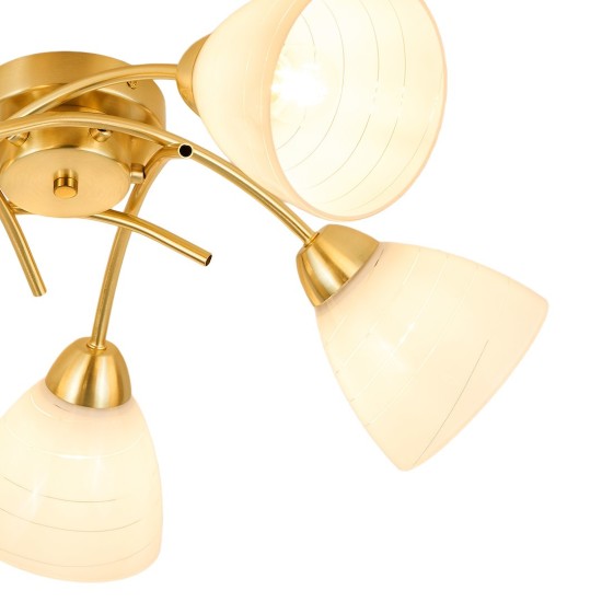 Πλαφονιέρα CLARA GOLD 5xE27 – Χρυσό με Γυαλί