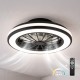 Πλαφονιέρα LED με Ανεμιστήρα Blast 24W + 15W Μαύρο Λευκό