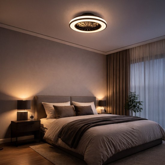 Πλαφονιέρα LED με Ανεμιστήρα Blast 24W + 15W Μαύρο Λευκό