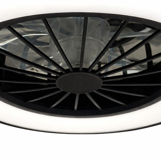 Πλαφονιέρα LED με Ανεμιστήρα Blast 24W + 15W Μαύρο Λευκό