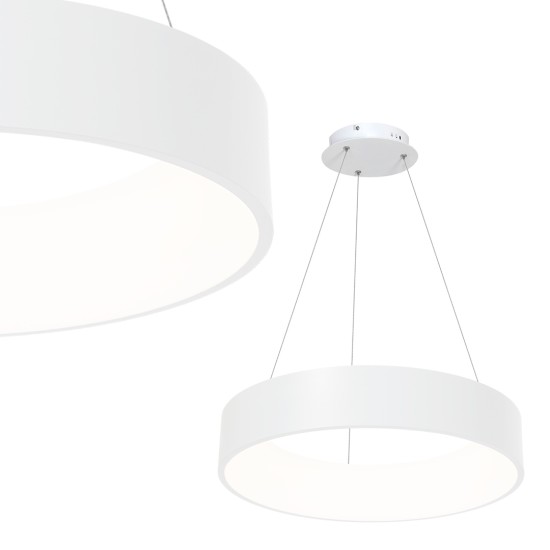 Κρεμαστό Φωτιστικό LED Ohio 40W Ø45cm CCT 3000K-6000K Λευκό - Milagro ML6357