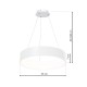 Κρεμαστό Φωτιστικό LED Ohio 40W Ø45cm CCT 3000K-6000K Λευκό - Milagro ML6357