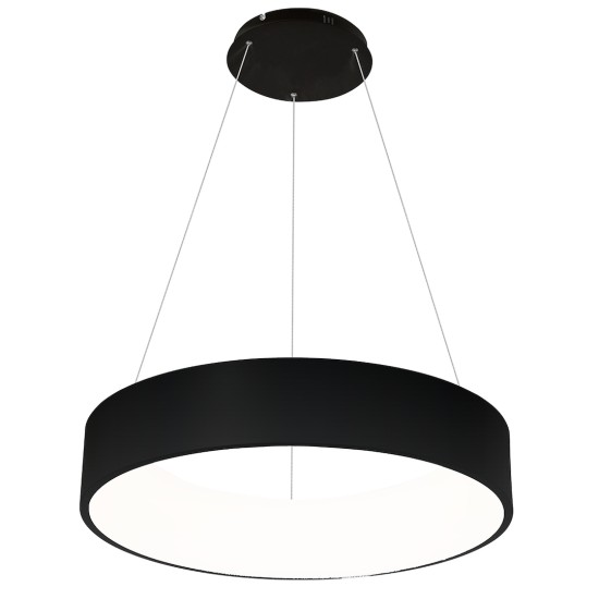 Κρεμαστό Φωτιστικό LED Ohio 40W Ø45cm CCT 3000K-6000K Μαύρο - Milagro ML6358