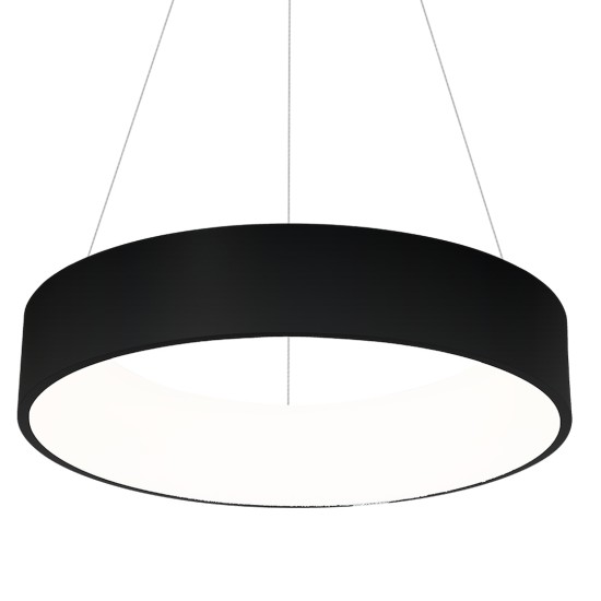 Κρεμαστό Φωτιστικό LED Ohio 40W Ø45cm CCT 3000K-6000K Μαύρο - Milagro ML6358