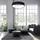 Κρεμαστό Φωτιστικό LED Ohio 40W Ø45cm CCT 3000K-6000K Μαύρο - Milagro ML6358