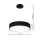 Κρεμαστό Φωτιστικό LED Ohio 40W Ø45cm CCT 3000K-6000K Μαύρο - Milagro ML6358