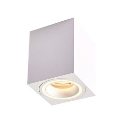 Επιφανειακό Σποτ Οροφής Bima Ring Square 1xGU10 8×8cm – Λευκό