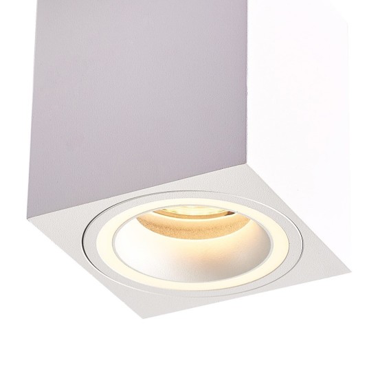 Επιφανειακό Σποτ Οροφής Bima Ring Square 1xGU10 8×8cm – Λευκό Επιφανειακό Σποτ Οροφής Bima Ring Square 1xGU10 8×8cm – Λευκό