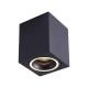 Επιφανειακό Σποτ Οροφής Bima Ring Square 1xGU10 8×8cm – Μαύρο