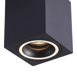 Επιφανειακό Σποτ Οροφής Bima Ring Square 1xGU10 8×8cm – Μαύρο