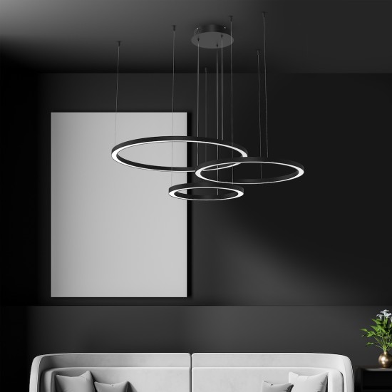 Κρεμαστό Φωτιστικό LED Galaxia Μαύρο 85W 3500K – Milagro ML8789
