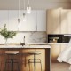 Κρεμαστό Φωτιστικό MADERA 3xE27 Λευκό με Ξύλινες Λεπτομέρειες