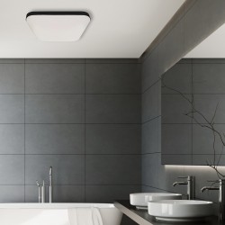 Πλαφονιέρα LED 17W NEMO ΜΑΥΡΟ IP44 4000Κ