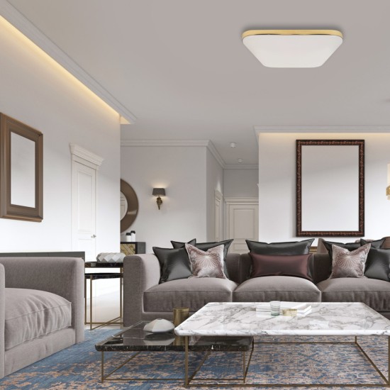 Πλαφονιέρα LED 17W NEMO ΧΡΥΣΟ IP44 4000Κ