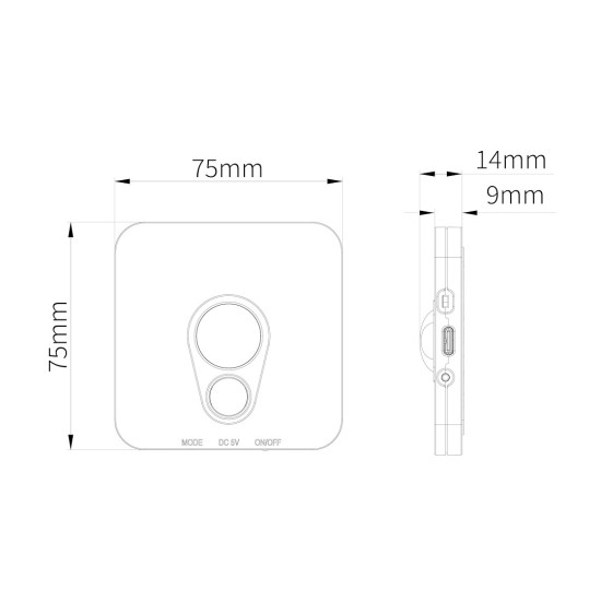 Φωτιστικό Σκάλας Κάτω Ντουλάπας USB Stanley White 3CCT 7,5*7,5cm EKB1391 Φωτιστικό Σκάλας Κάτω Ντουλάπας USB Stanley White 3CCT 7,5*7,5cm EKB1391